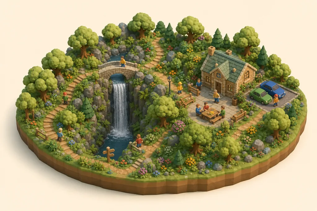Illustration of Aira Force and Gowbarrow Park