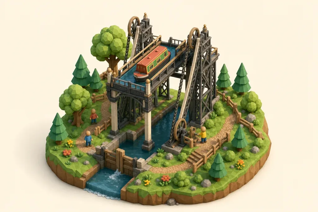 Anderton Boat Lift - kidzdays illustration