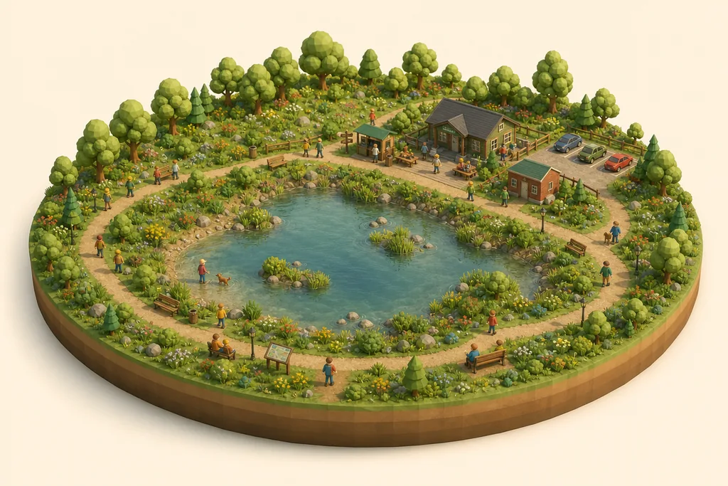 Astbury Mere Country Park - kidzdays illustration