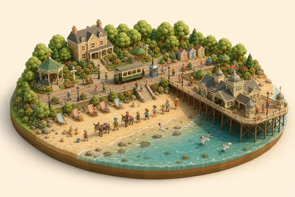 Illustration of Blackpool Beach