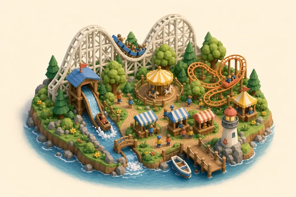 Blackpool Pleasure Beach - kidzdays illustration