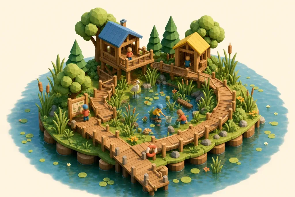 Brockholes Nature Reserve - kidzdays illustration