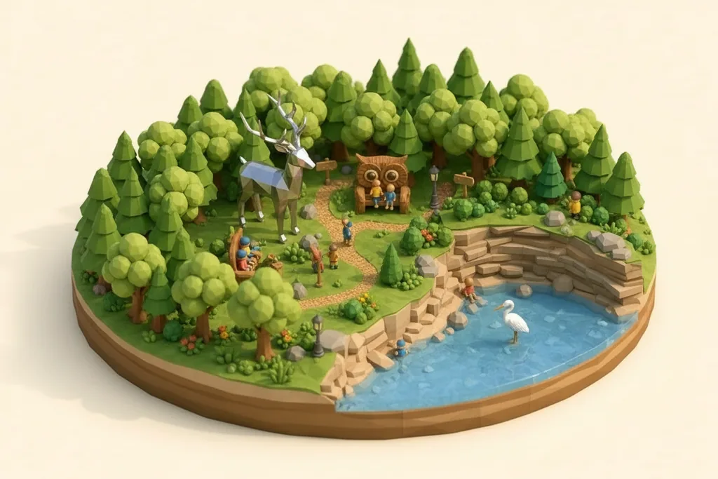 Brungerley Park & Sculpture Trail - kidzdays illustration
