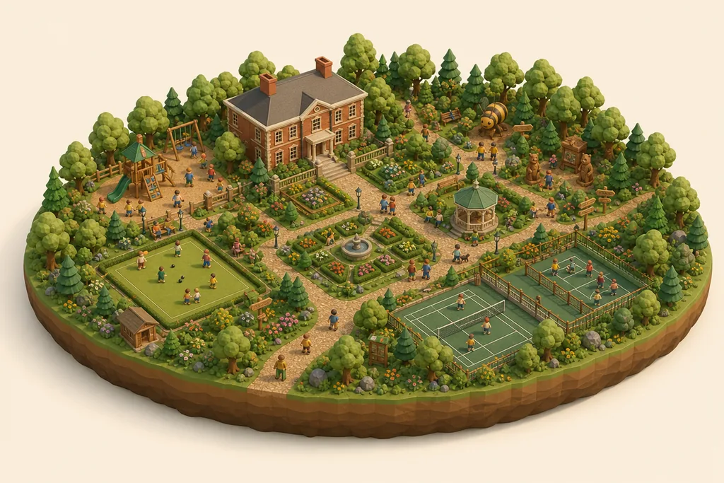Illustration of Castle Park House and Gardens