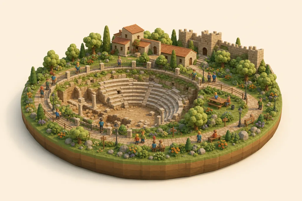 Illustration of Chester Roman Amphitheatre