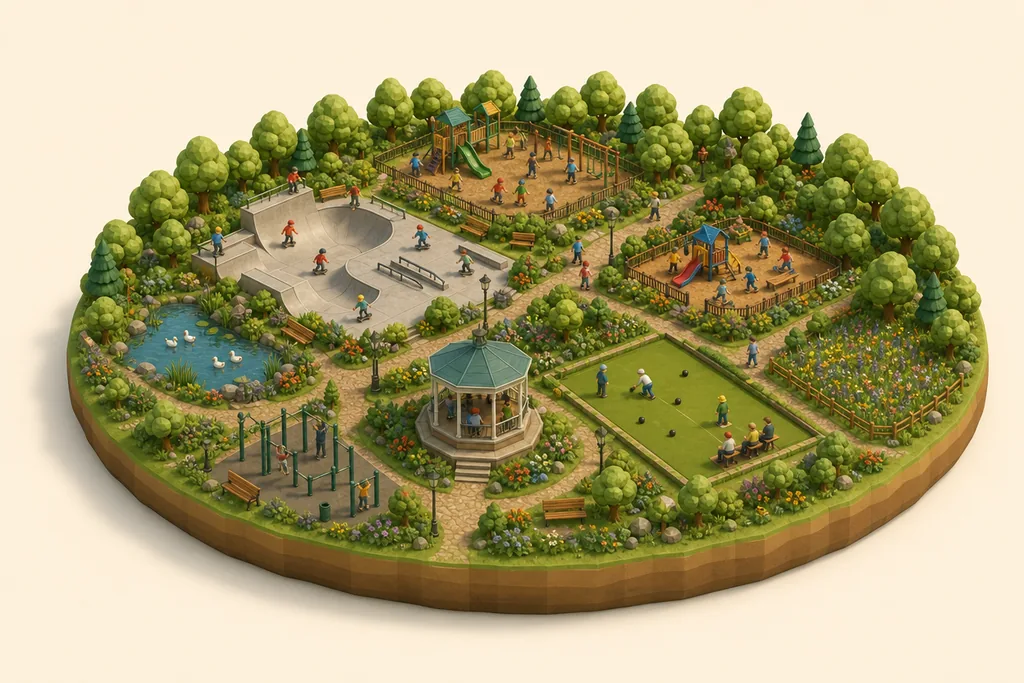 Illustration of Coronation Park, Ormskirk