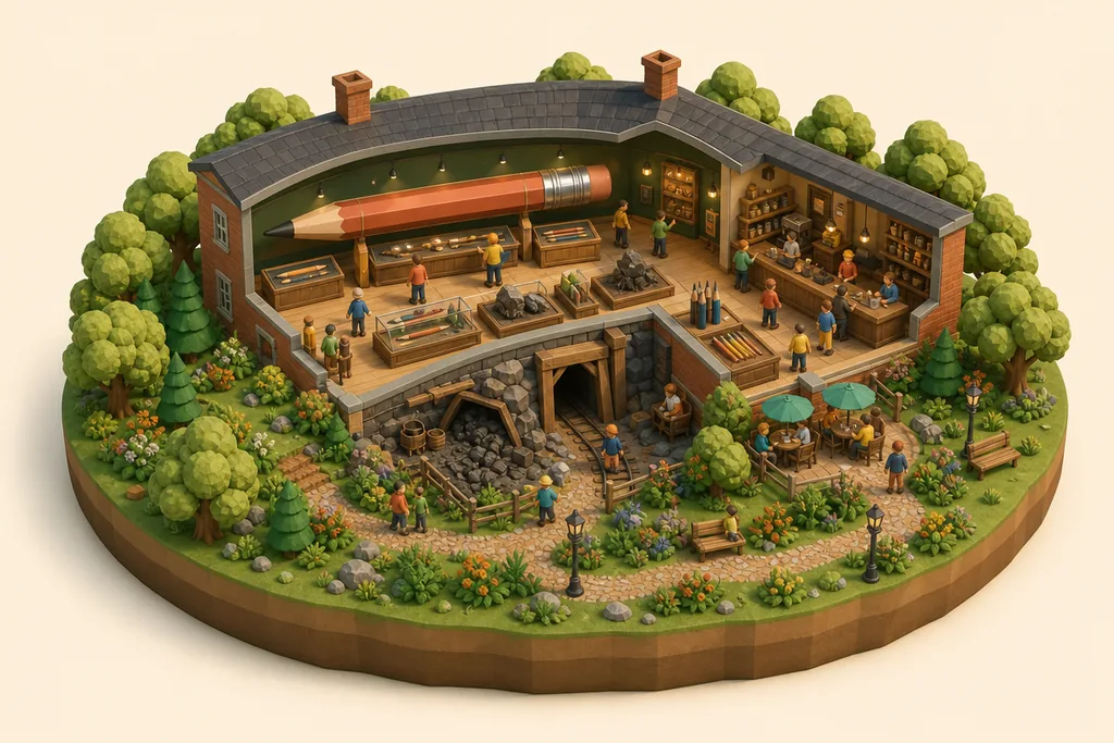 Derwent Pencil Museum - kidzdays illustration