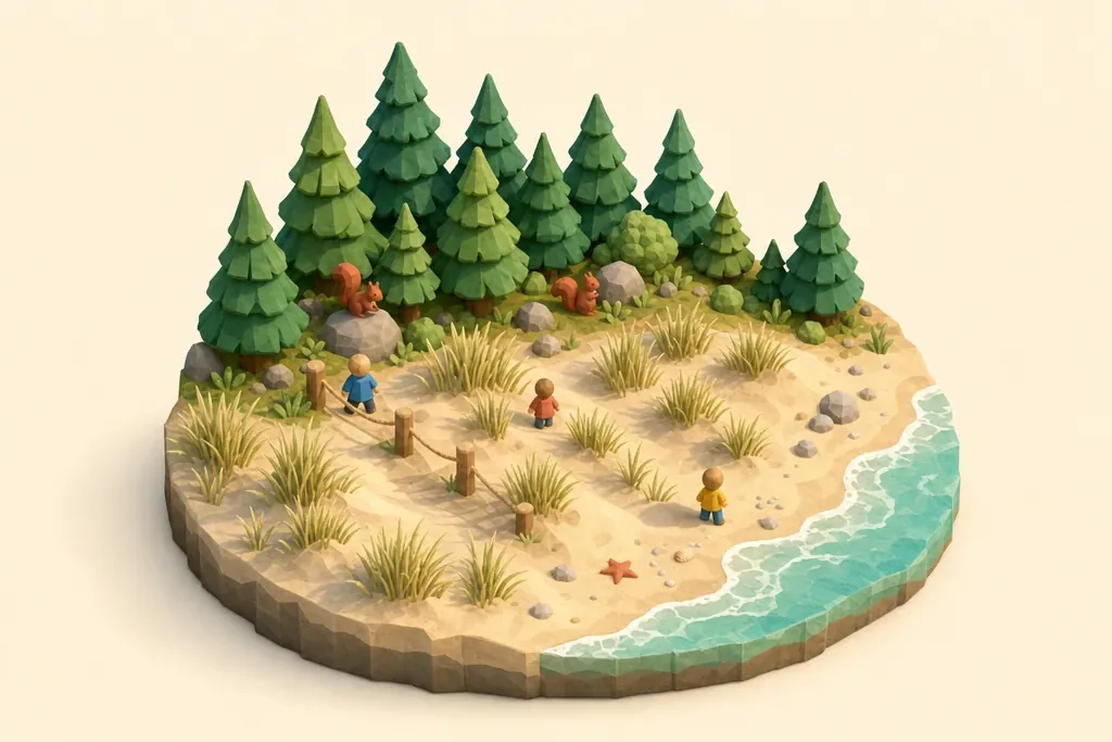 Formby Beach & Pinewoods - kidzdays illustration