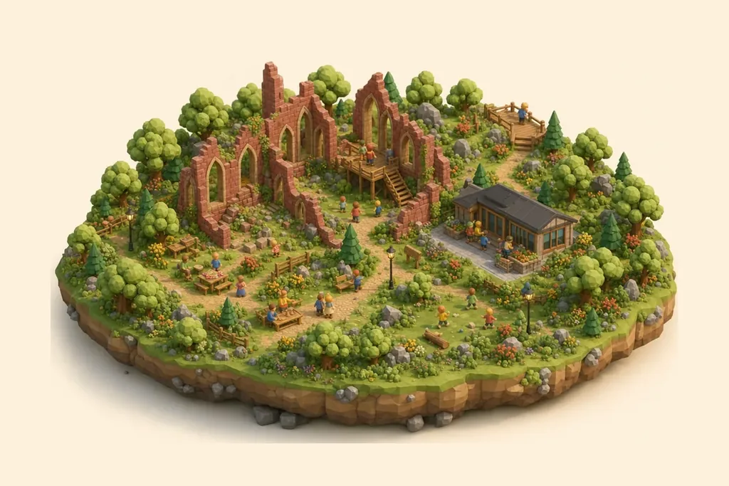 Furness Abbey - kidzdays illustration