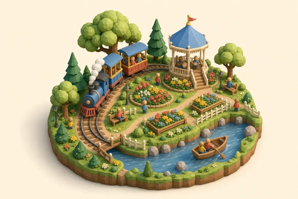 Grosvenor Park & Miniature Railway - kidzdays illustration
