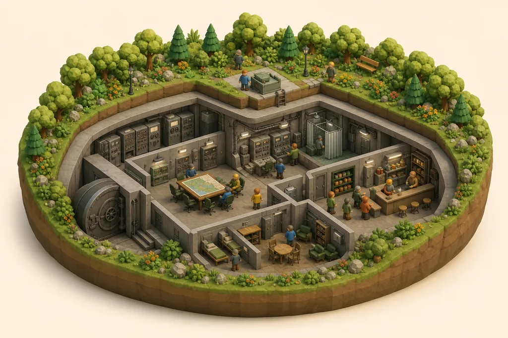 Illustration of Hack Green Secret Nuclear Bunker