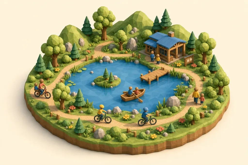 Hollingworth Lake - kidzdays illustration