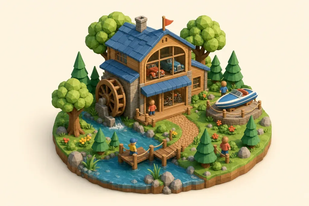 Lakeland Motor Museum - kidzdays illustration