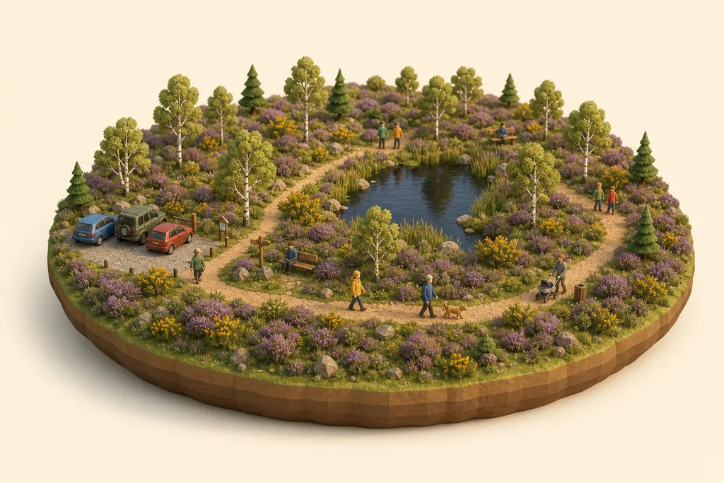 Illustration of Lindow Common and Black Lake