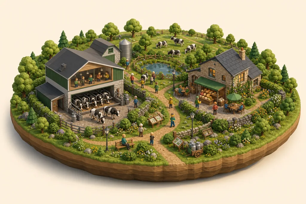 Low Sizergh Barn Farm Trail - kidzdays illustration