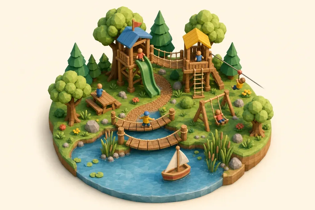 Manley Mere Adventure Trail - kidzdays illustration