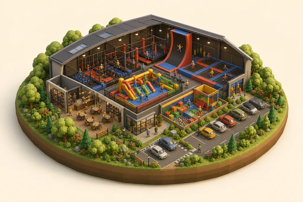 Illustration of Ninja Warrior UK Adventure Park