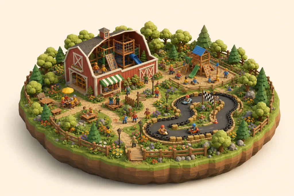 Party and Play Funhouse - kidzdays illustration