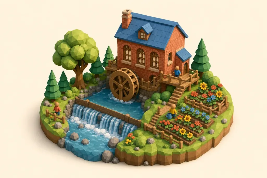 Quarry Bank Mill - kidzdays illustration