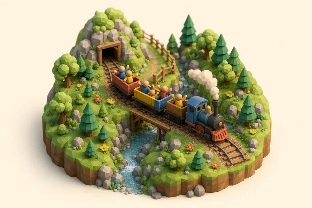 Ravenglass & Eskdale Railway - kidzdays illustration