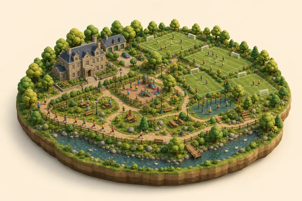 Illustration of Ryelands Park