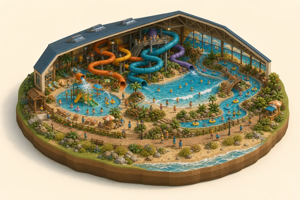 Illustration of Dunes Splash World