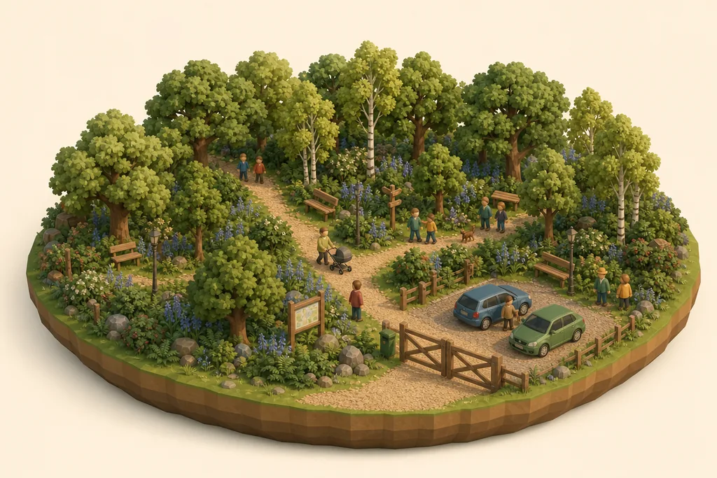 Illustration of Stanney Woods Local Nature Reserve