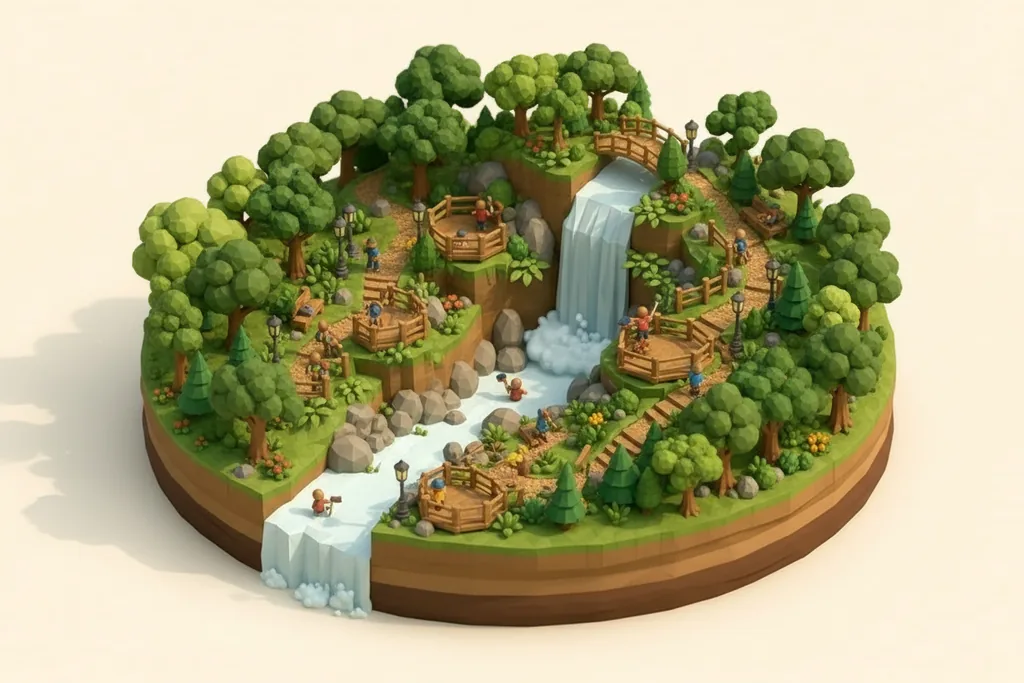 Stock Ghyll Force - kidzdays illustration