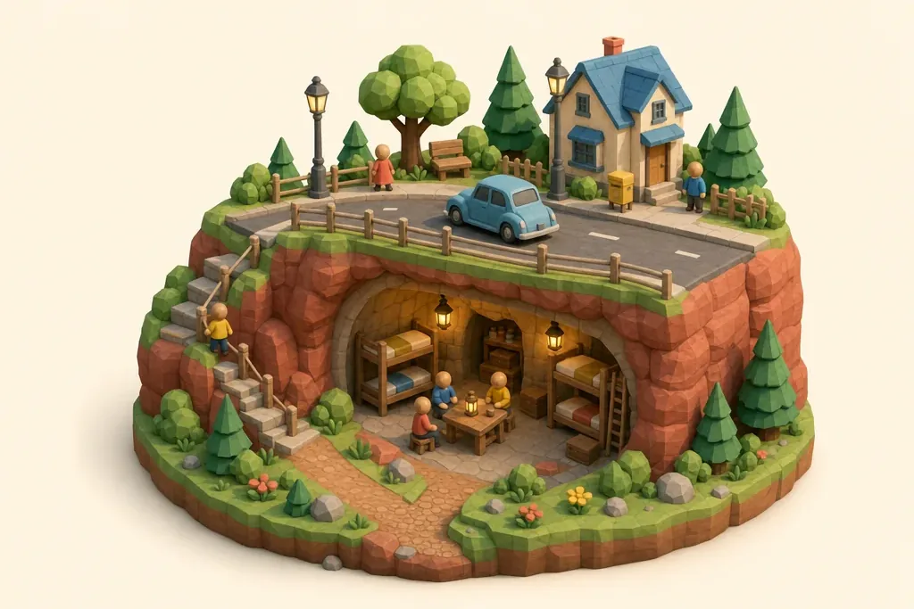 Stockport Air Raid Shelters - kidzdays illustration