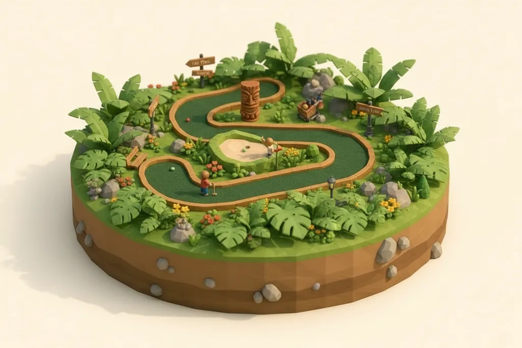 Treetop Adventure Golf - kidzdays illustration