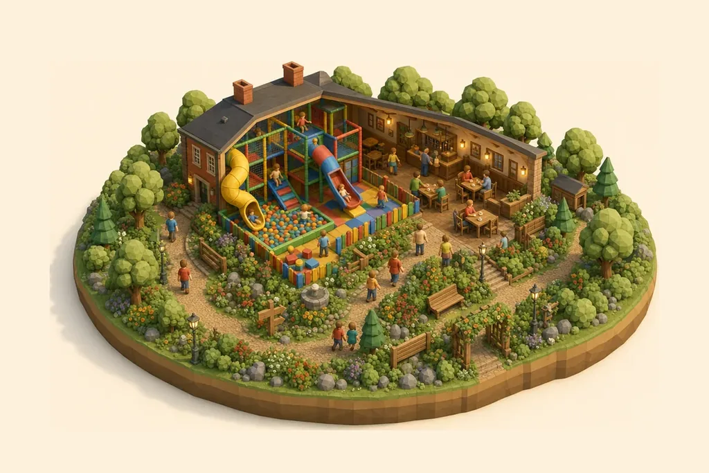 Illustration of Wacky Warehouse at Barlow Croft