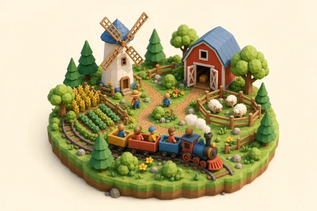 Windmill Animal Farm - kidzdays illustration